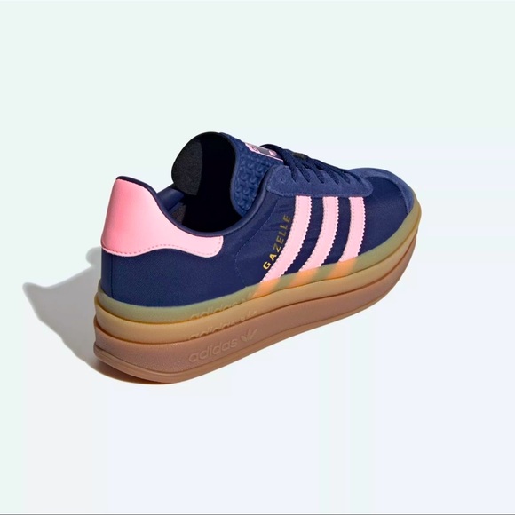 💙💗 Adidas Gazelle Bold Blue Pink Spark 💗💙 - Picture 3 of 5
